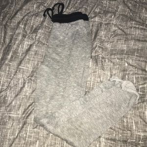 Gray Cropped track pants